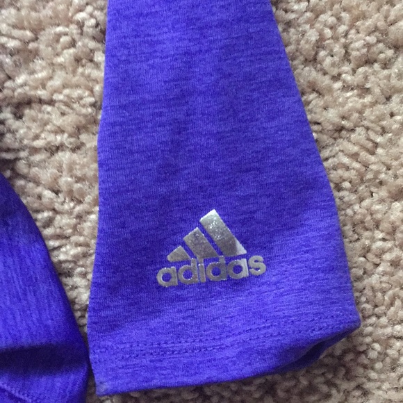 girls adidas purple long sleeve with hood - Picture 2 of 5